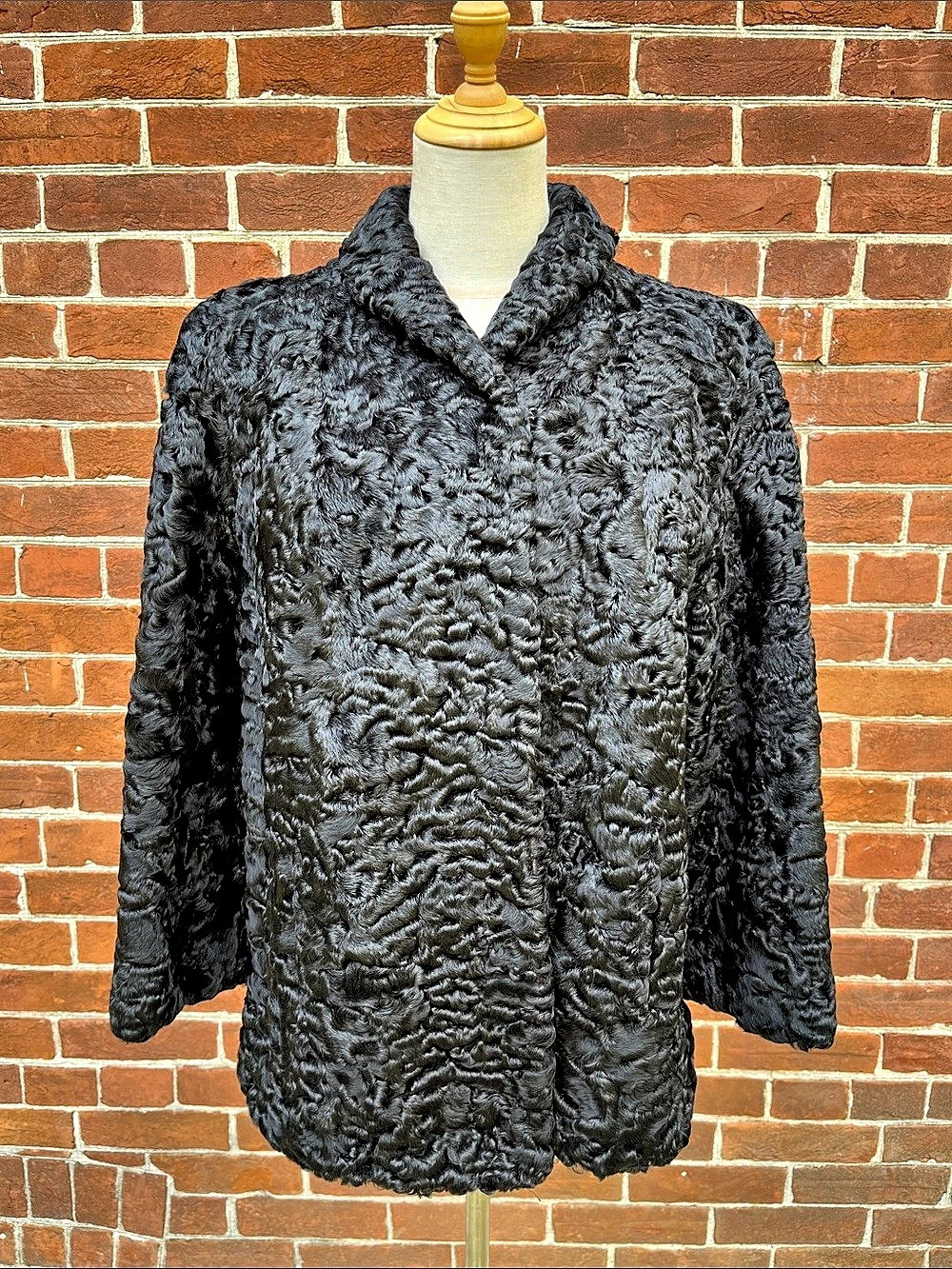 Vintage Persian Lamb Black Fur Coat